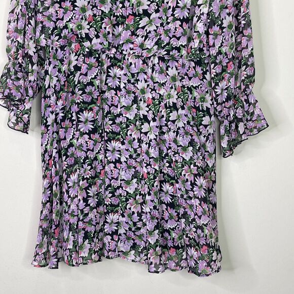 Zara Floral Print Long Sleeve Boho Dress Women's Size Medium - Picture 5 of 9